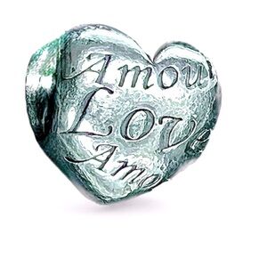 Pandora Heart Charm Sterling Silver contemporary Valentines